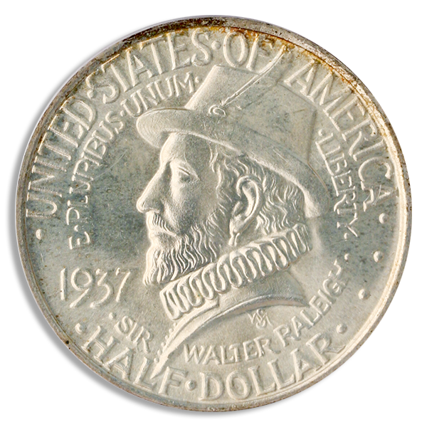 1937 Roanoke Silver Commemorative Half Dollar PCGS MS64 1937 Roanoke Silver Commemorative Half Dollar PCGS MS64