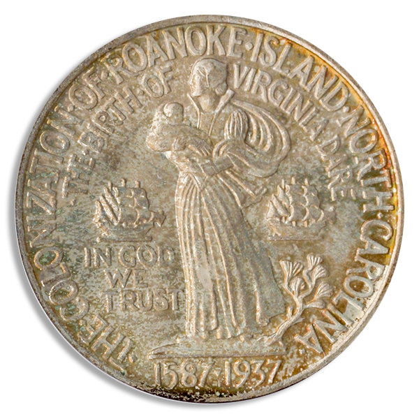 1937 Roanoke Silver Commemorative Half Dollar PCGS MS64 1937 Roanoke Silver Commemorative Half Dollar PCGS MS64