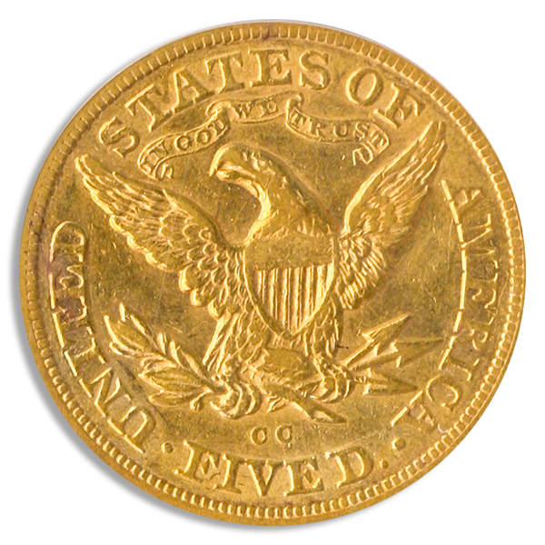 1872-CC $5 Liberty PCGS AU50 1872-CC $5 Liberty PCGS AU50