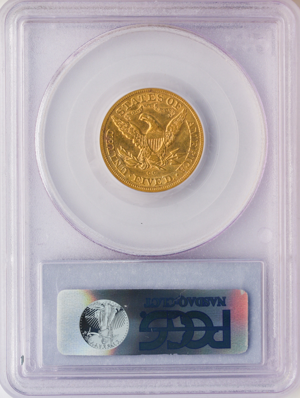 1872-CC $5 Liberty PCGS AU50