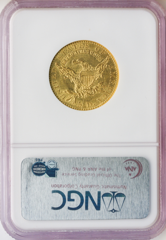 1813 $5 Capped Bust NGC AU58