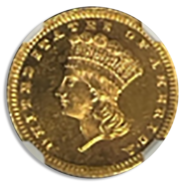 1884 $1 Gold Type III NGC PR65 CAC