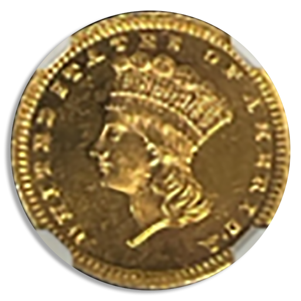 1884 $1 Gold Type III NGC PR65 CAC 1884 $1 Gold Type III NGC PR65 CAC