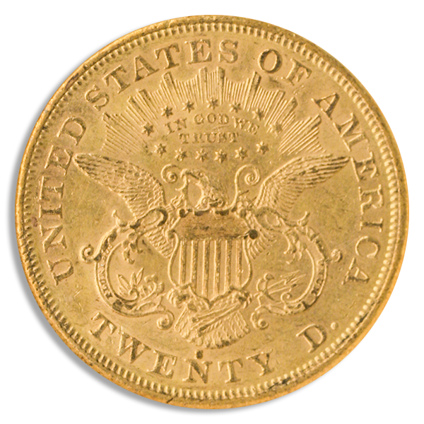 1873-S $20 Liberty Closed 3 NGC AU58 1873-S $20 Liberty Closed 3 NGC AU58