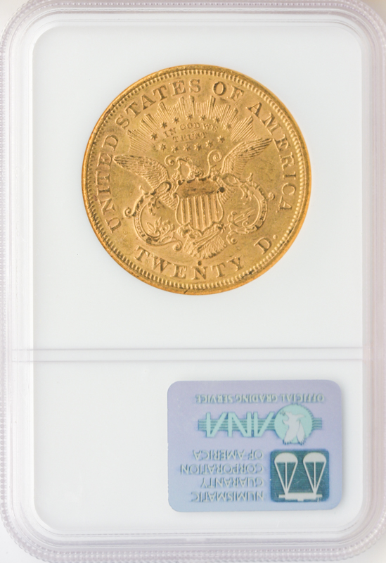 1873-S $20 Liberty Closed 3 NGC AU58 1873-S $20 Liberty Closed 3 NGC AU58