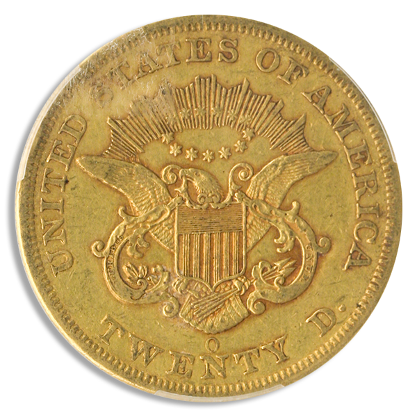 1859-O $20 Liberty PCGS XF45 CAC +