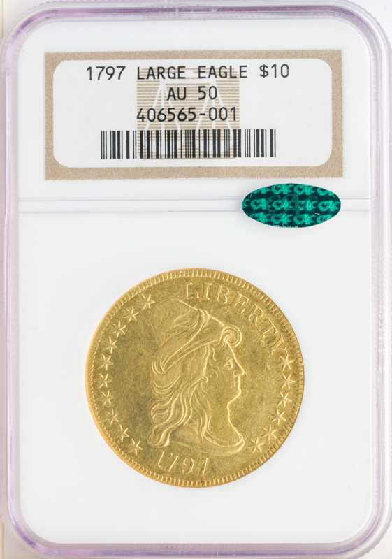 1797 $10 Draped Bust NGC AU50 CAC 1797 $10 Draped Bust NGC AU50 CAC