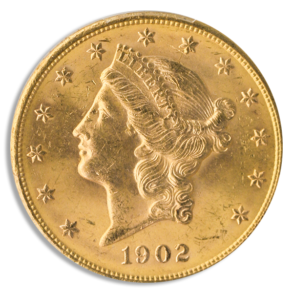 1902-S $20 Liberty MS63 CAC