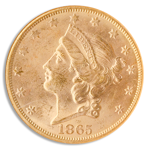1865-S $20 Liberty SS REPUBLIC NGC MS61