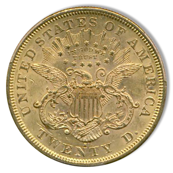 1874-S $20 Liberty PCGS AU58 CAC