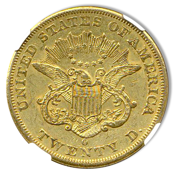 1852-O $20 Liberty NGC AU58
