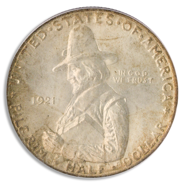 1921 Pilgrim Silver Commemorative Half PCGS MS66 CAC 1921 Pilgrim Silver Commemorative Half PCGS MS66 CAC