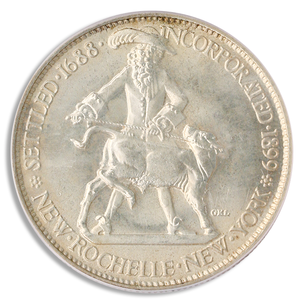1938 New Rochelle Silver Commemorative Half PCGS MS66 1938 New Rochelle Silver Commemorative Half PCGS MS66