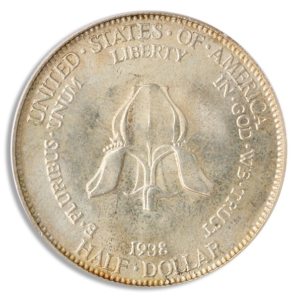 1938 New Rochelle Silver Commemorative Half PCGS MS66 1938 New Rochelle Silver Commemorative Half PCGS MS66