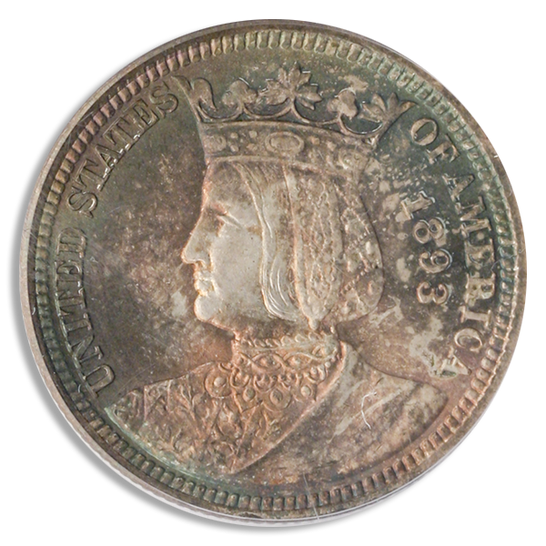 1893 Isabella Quarter Silver Commemorative PCGS MS66