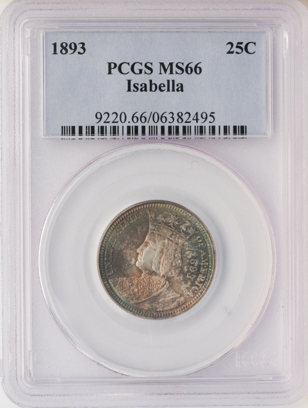 1893 Isabella Quarter Silver Commemorative PCGS MS66 1893 Isabella Quarter Silver Commemorative PCGS MS66