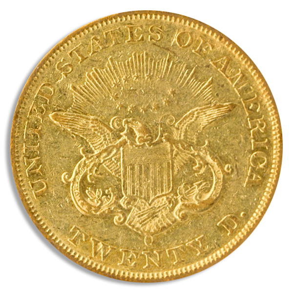 1850-O $20 Liberty PCGS AU55 CAC