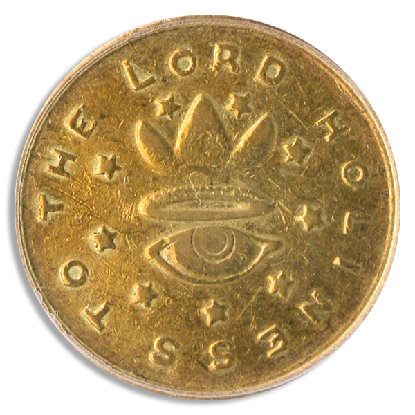 1850 $5 Mormon PCGS AU55