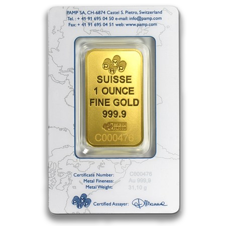 1 oz Gold Bar (Types and Conditions Vary)