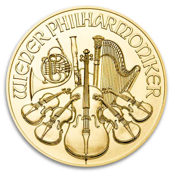 1 oz Austrian Gold Philharmonic Coin BU (Dates Vary)