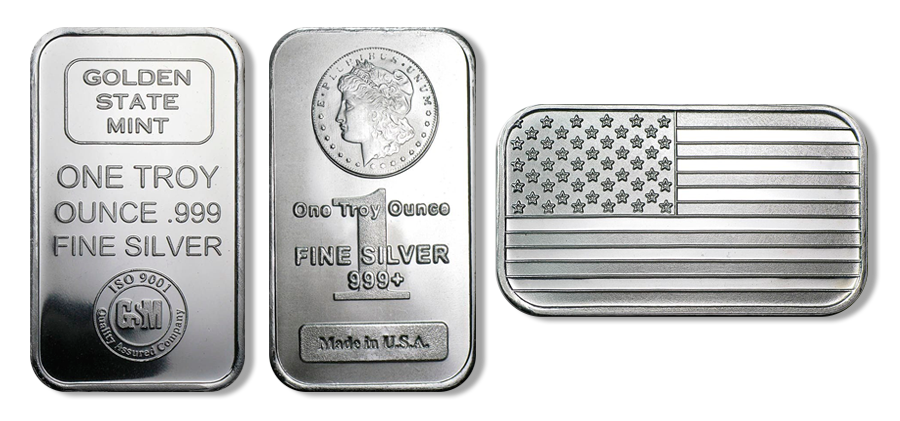 1 oz Silver Bar (Types Vary) 1 oz Silver Bar (Types Vary)
