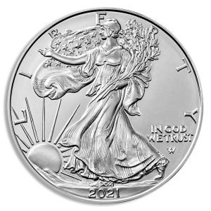 1 oz American Silver Eagle Coin (BU, Dates Vary)