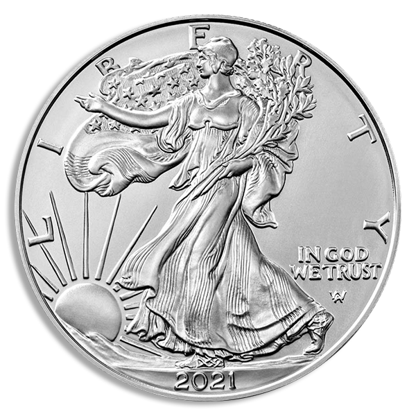 Buy 1 oz American Silver Eagle Coin (BU, Dates Vary)