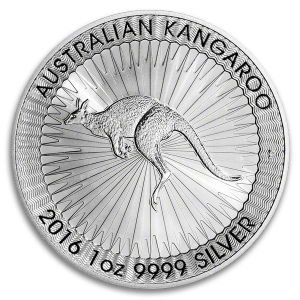 1 oz Australian Silver Kangaroo Coin (BU, Dates Vary)