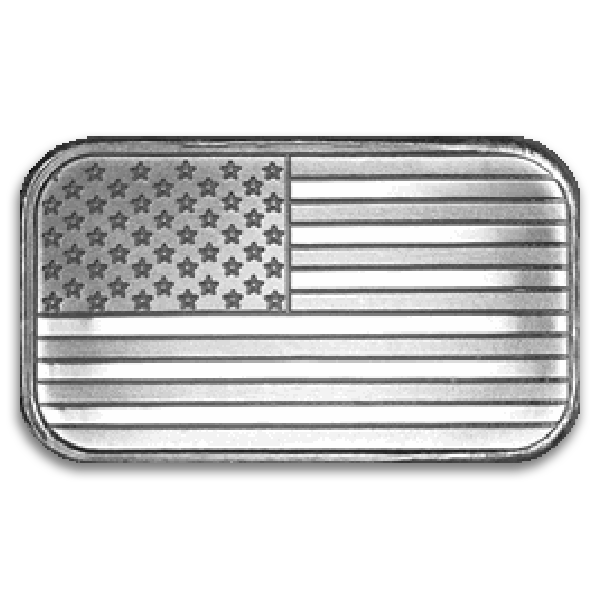 1 oz Flag Silver Bars