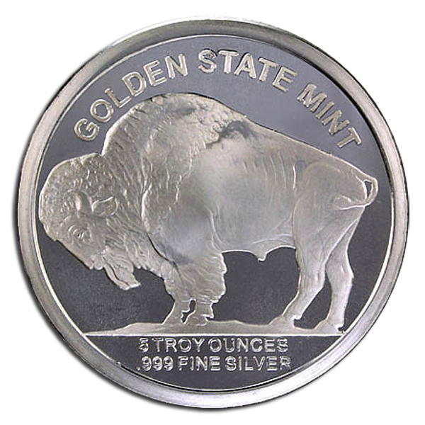 5 oz American Buffalo Silver Round Coin (BU, Types Vary)