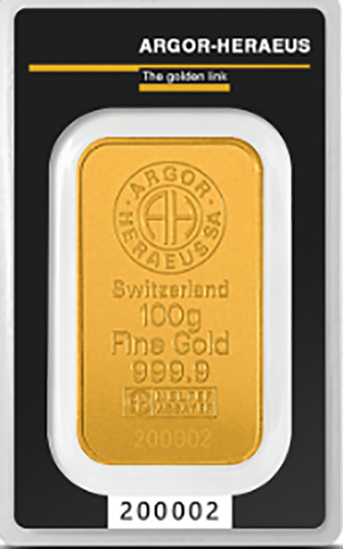 100-Gram Gold Bar (Types Vary)