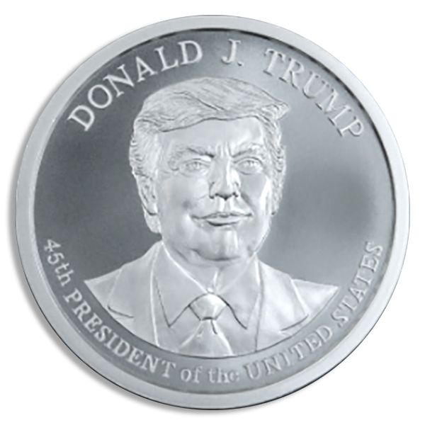 2 oz President Donald J. Trump  Silver Round Coin (BU, Types vary)