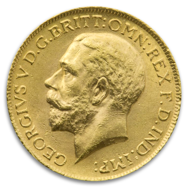 British Gold King Sovereign Coin (Circ, Dates Vary)