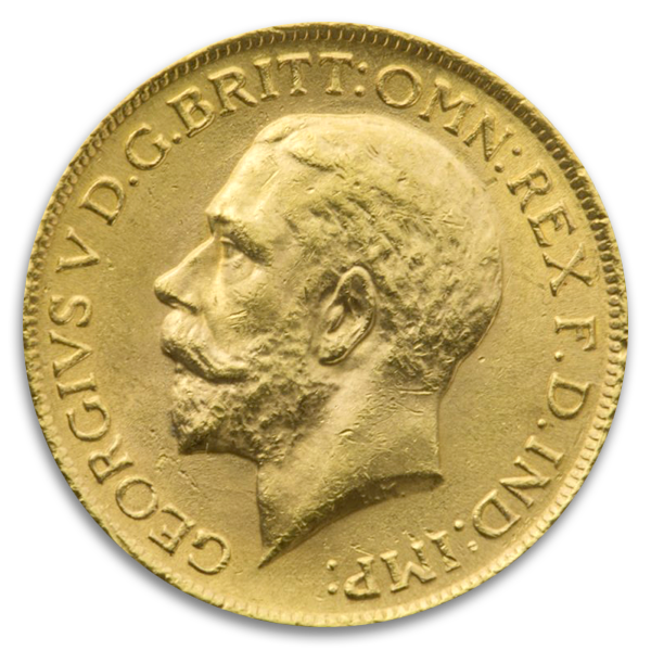 British Gold King Sovereign Coin (Circ, Dates Vary)