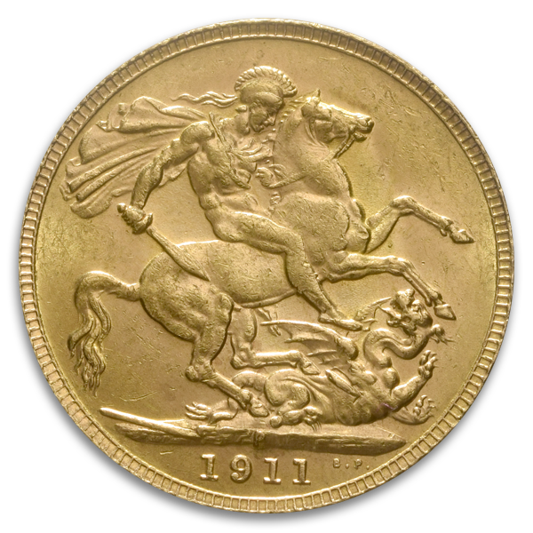 British Gold King Sovereign Coin (Circ, Dates Vary)