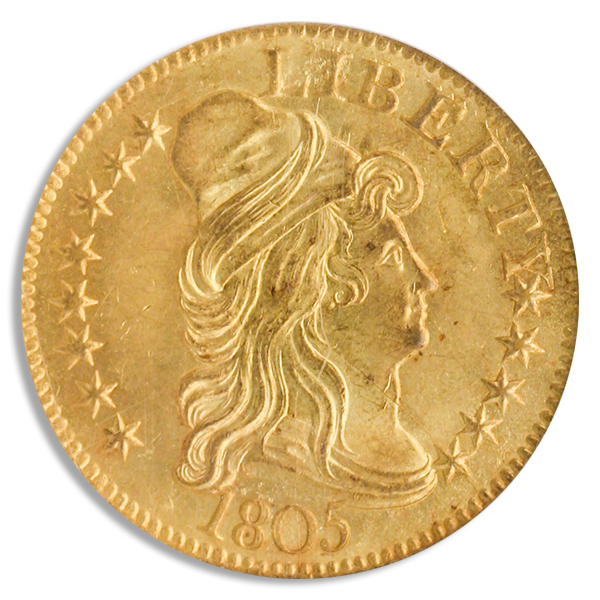 1805 $5 Draped Bust NGC MS65