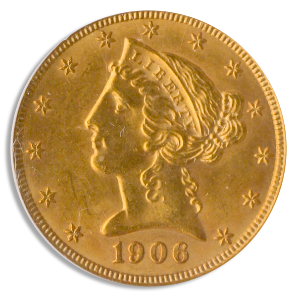 1906-D $5 Liberty MS65 CAC