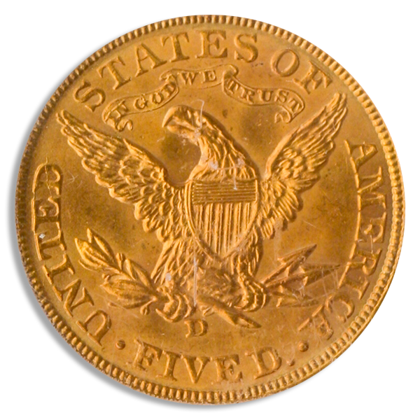 1906-D $5 Liberty MS65 CAC