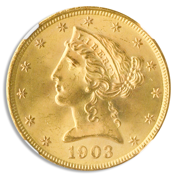 1903-S $5 Liberty NGC MS66 CAC 1903-S $5 Liberty NGC MS66 CAC