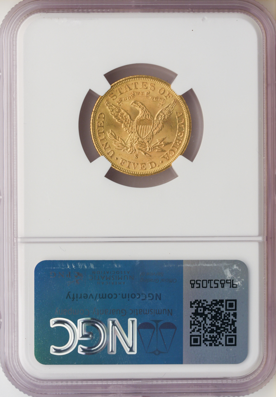 1903-S $5 Liberty NGC MS66 CAC 1903-S $5 Liberty NGC MS66 CAC