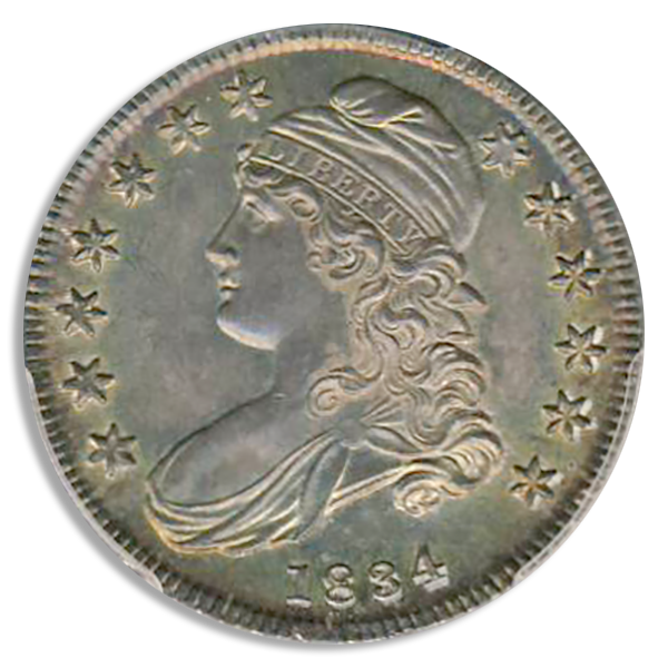 1834 Capped Bust Half Dollar PCGS MS65 CAC