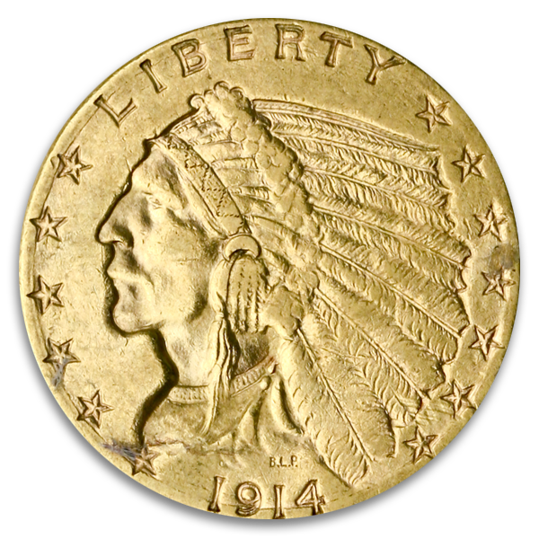 $2 1/2 Indian VF (Dates/Types Vary)