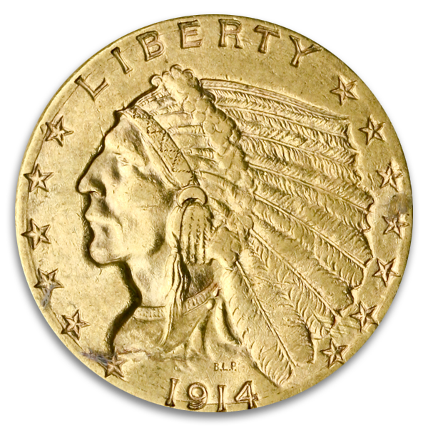 $2 1/2 Indian VF (Dates/Types Vary)