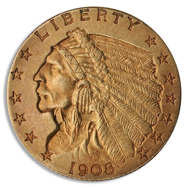 $2 1/2 Indian XF (Dates/Types Vary)