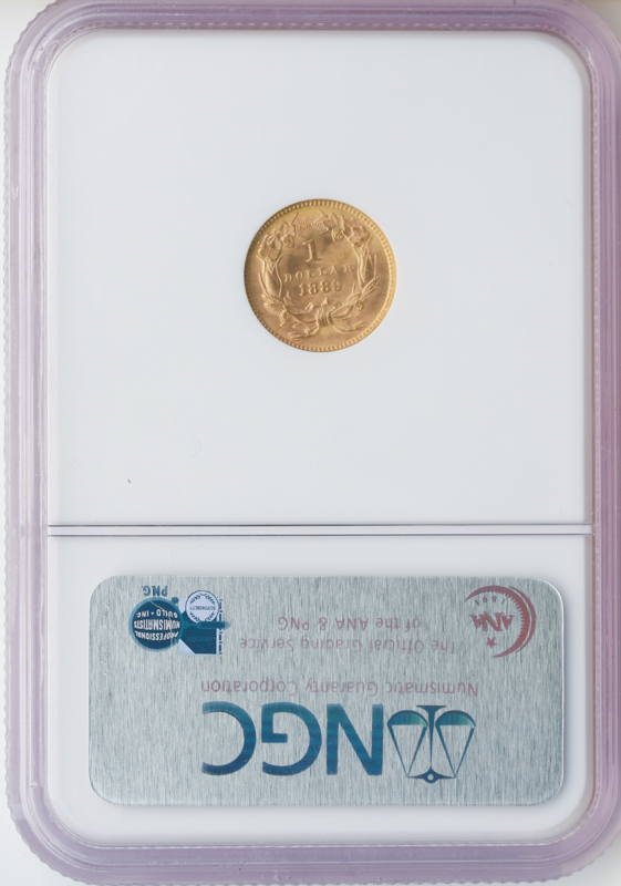 1889 $1 Gold NGC MS67 1889 $1 Gold NGC MS67