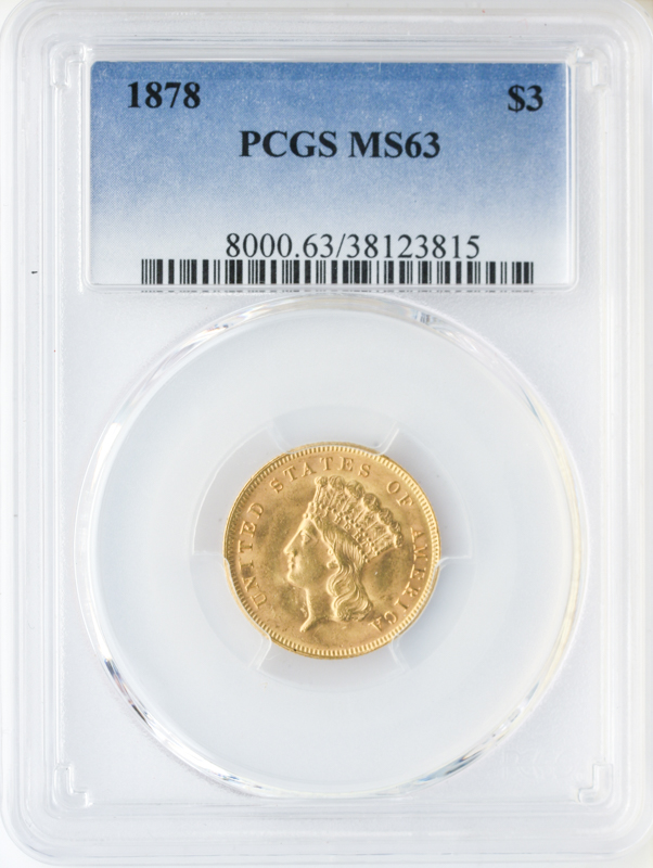 $3 Gold Certified MS63