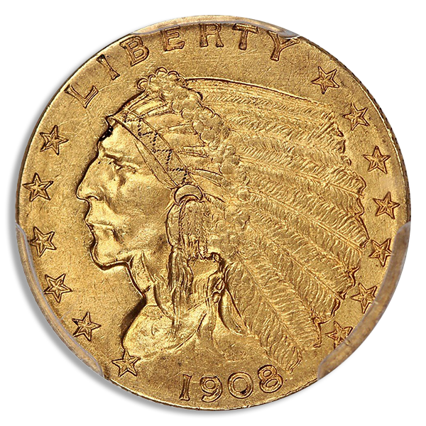 $2 1/2 Indian Certified MS61 (Dates/Types Vary)