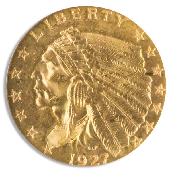 $2 1/2 Indian Certified MS63 (Dates/Types Vary)