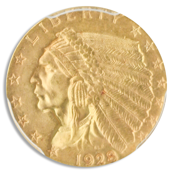 $2 1/2 Indian Certified MS65 (Dates/Types Vary)