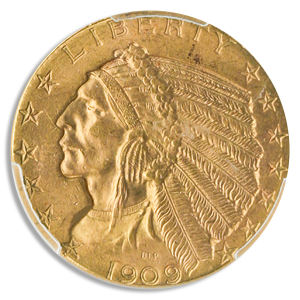 $5 Indian Certified MS61 (Dates/Types Vary)